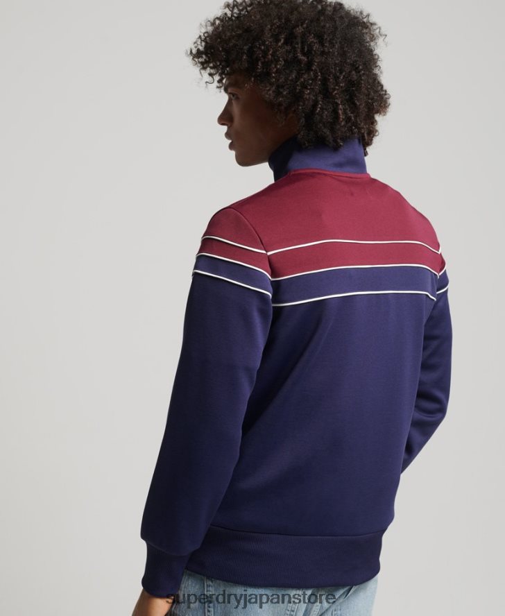 ヴィンテージジップスルートラックトップ 男性 Superdry 衣類 海軍 2J62PZ834