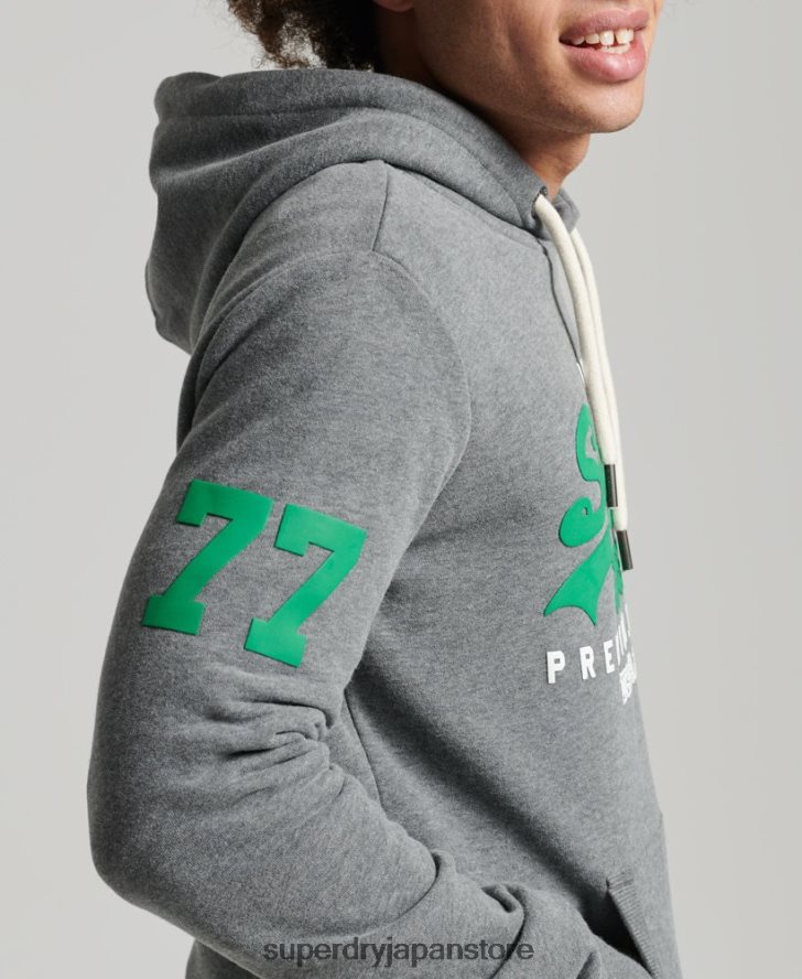 ヴィンテージロゴクラシックパーカー 男性 Superdry 衣類 グレー 2J62PZ835