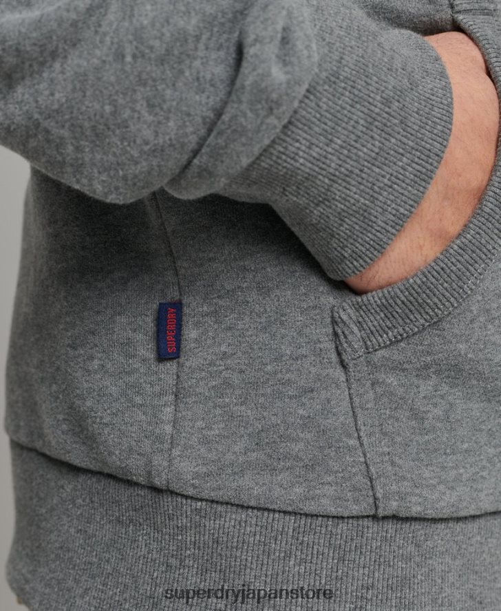 ヴィンテージロゴクラシックパーカー 男性 Superdry 衣類 グレー 2J62PZ835