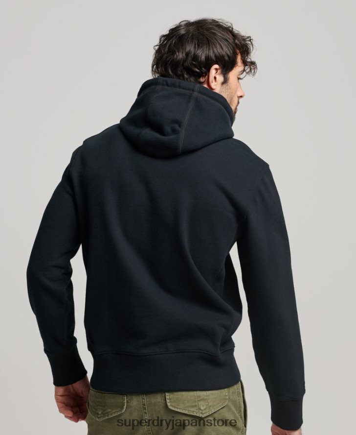 コードサープラスロゴパーカー 男性 Superdry 衣類 黒 2J62PZ837