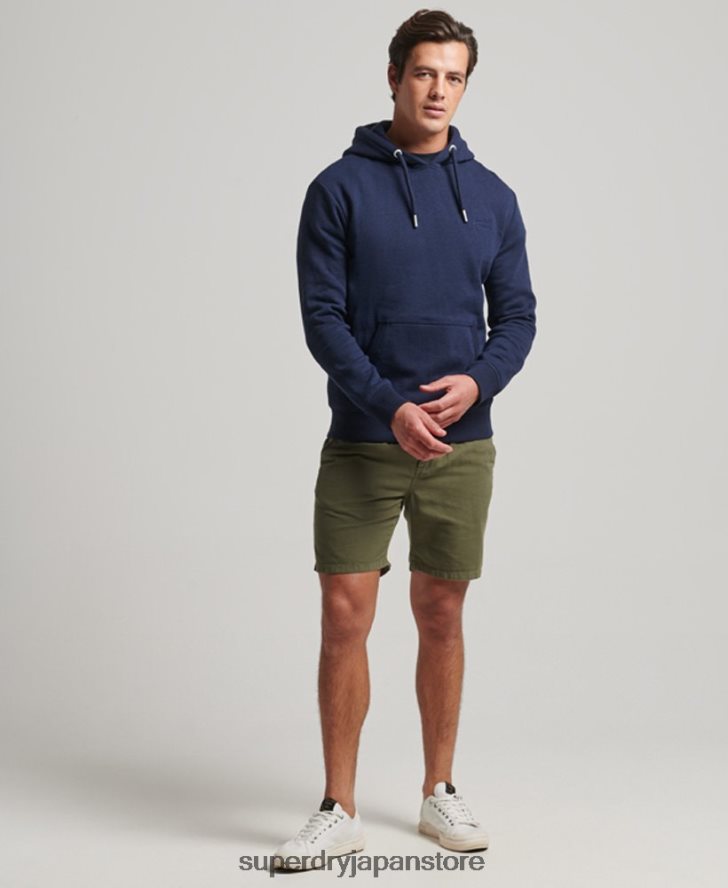 ヴィンテージロゴ刺繍パーカー 男性 Superdry 衣類 海軍 2J62PZ838