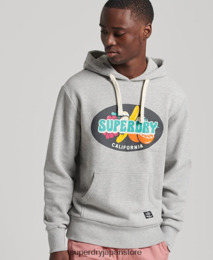 ヴィンテージサーフランチェロパーカー 男性 Superdry 衣類 ライトグレー 2J62PZ839