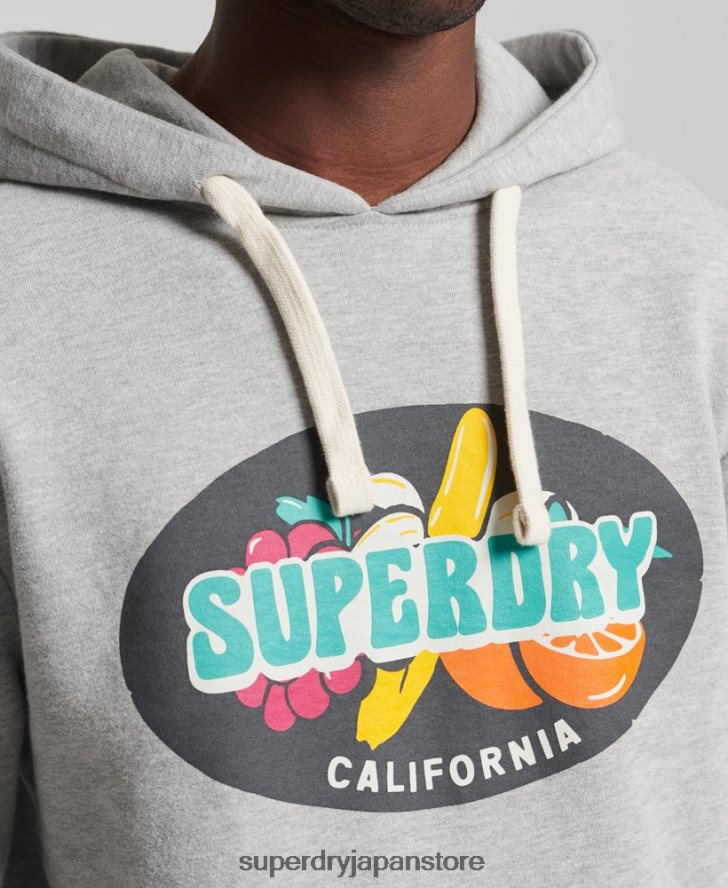 ヴィンテージサーフランチェロパーカー 男性 Superdry 衣類 ライトグレー 2J62PZ839