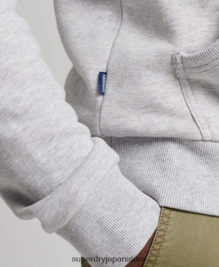 ヴィンテージロゴのシーズンパーカー 男性 Superdry 衣類 ライトグレー 2J62PZ841