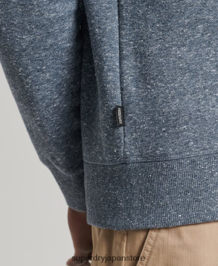 オーガニックコットン ヴィンテージロゴ クルースウェットシャツ 男性 Superdry 衣類 青 2J62PZ844