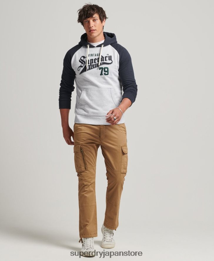 スクリプトカレッジパーカー 男性 Superdry 衣類 グレー 2J62PZ851
