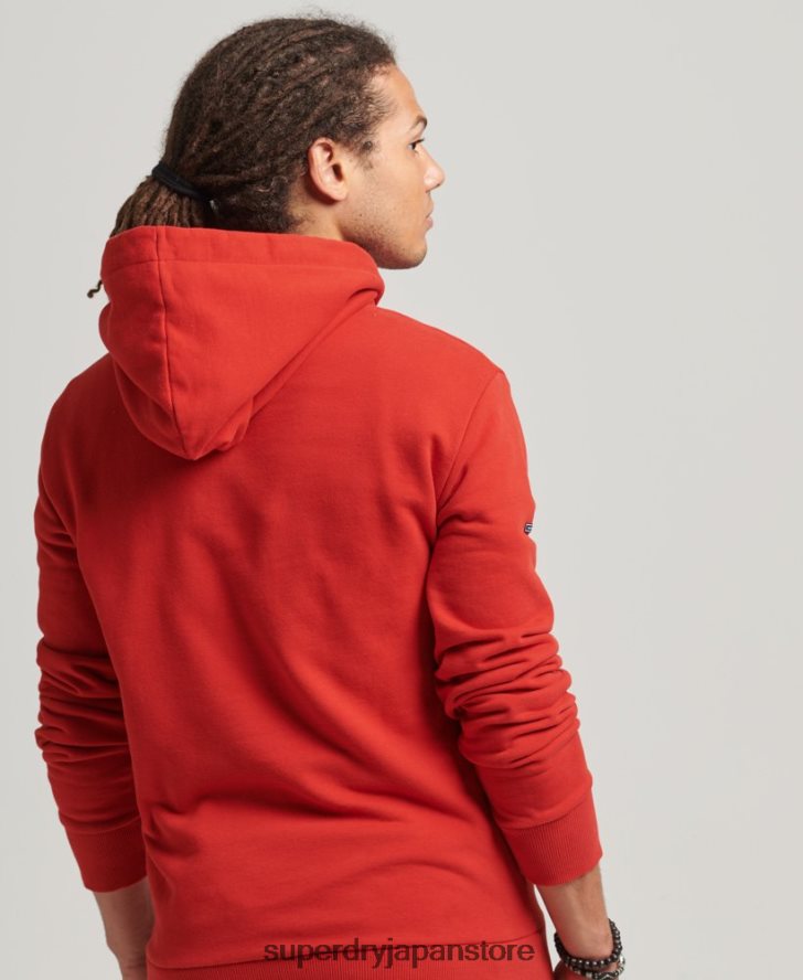 ヴィンテージロゴ ヘリテージパーカー 男性 Superdry 衣類 赤 2J62PZ854