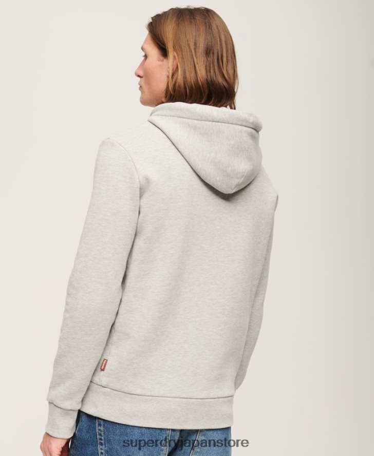 ヴィンテージロゴナラティブパーカー 男性 Superdry 衣類 グレー 2J62PZ855