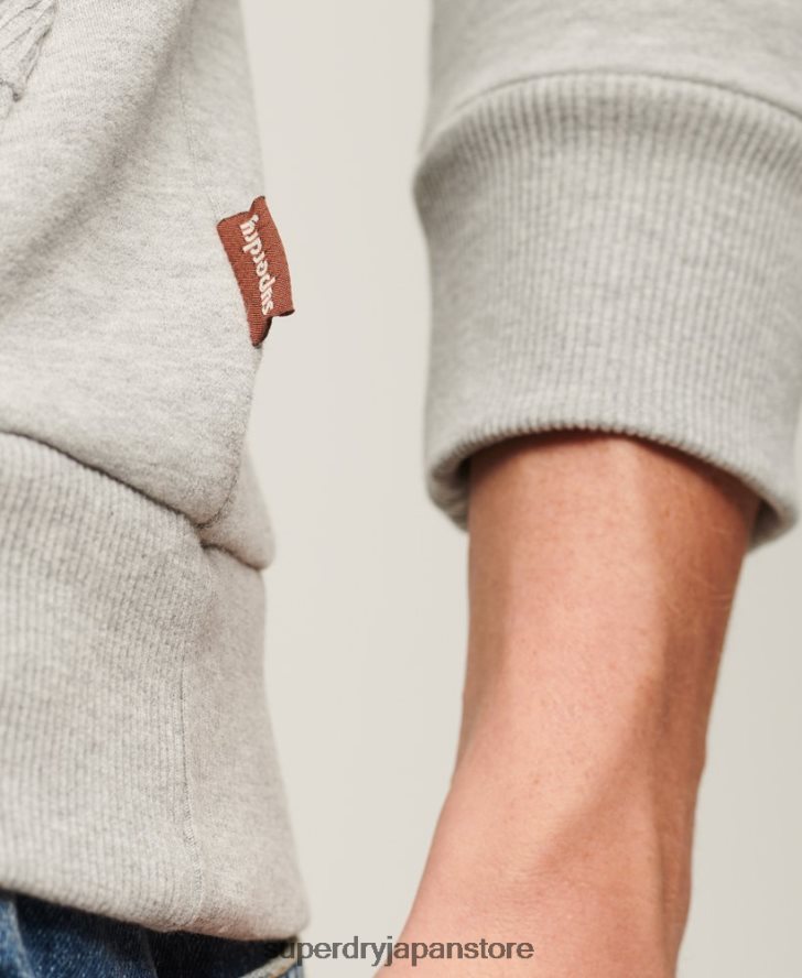 ヴィンテージロゴナラティブパーカー 男性 Superdry 衣類 グレー 2J62PZ855