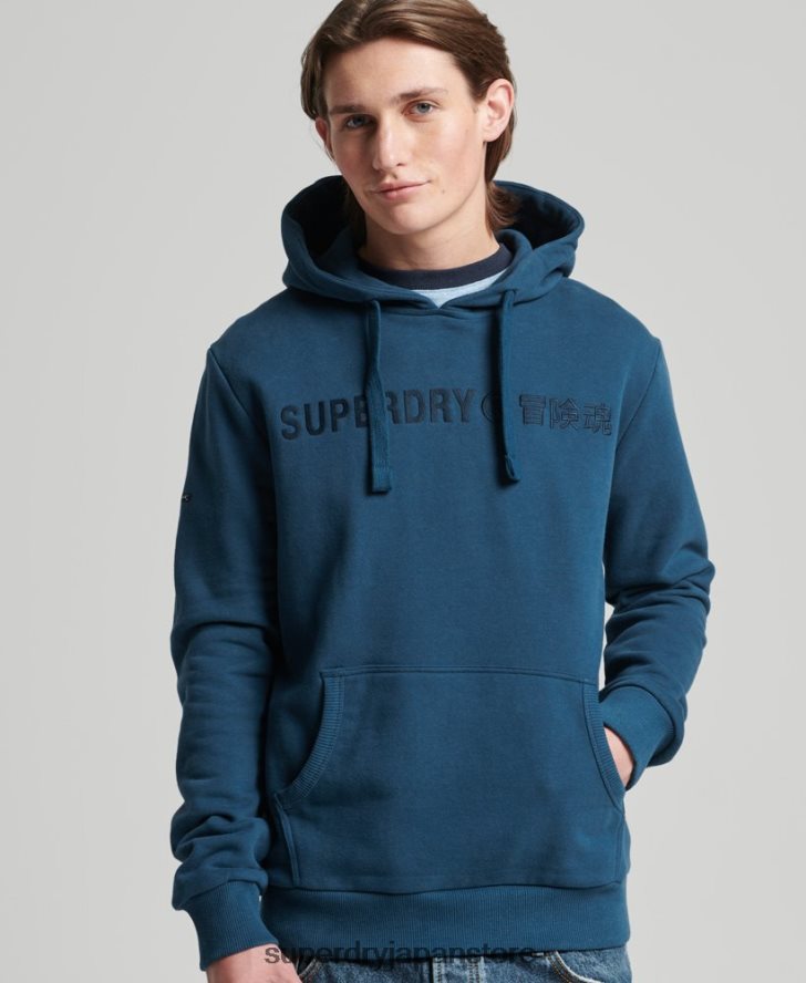ヴィンテージ企業ロゴパーカー 男性 Superdry 衣類 青 2J62PZ857