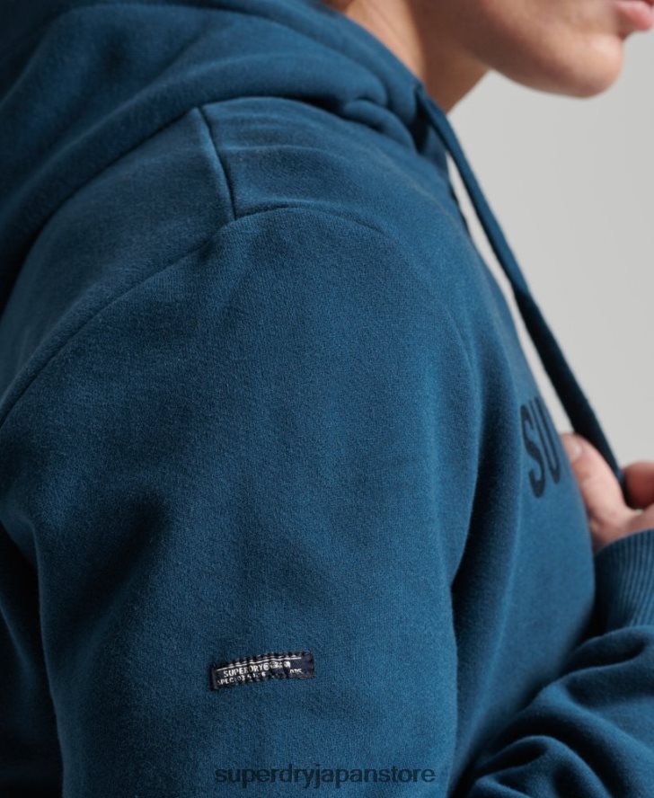 ヴィンテージ企業ロゴパーカー 男性 Superdry 衣類 青 2J62PZ857