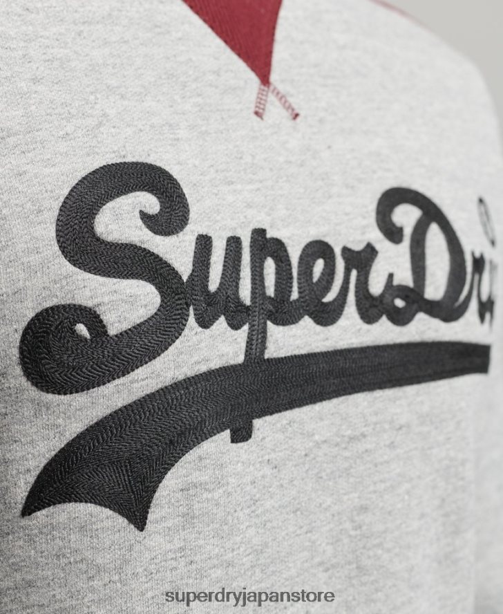 ヴィンテージロゴコラージュクルー 男性 Superdry 衣類 グレー 2J62PZ858