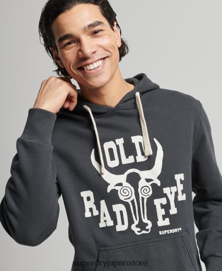 ヴィンテージサーフランチェロパーカー 男性 Superdry 衣類 濃い灰色 2J62PZ860