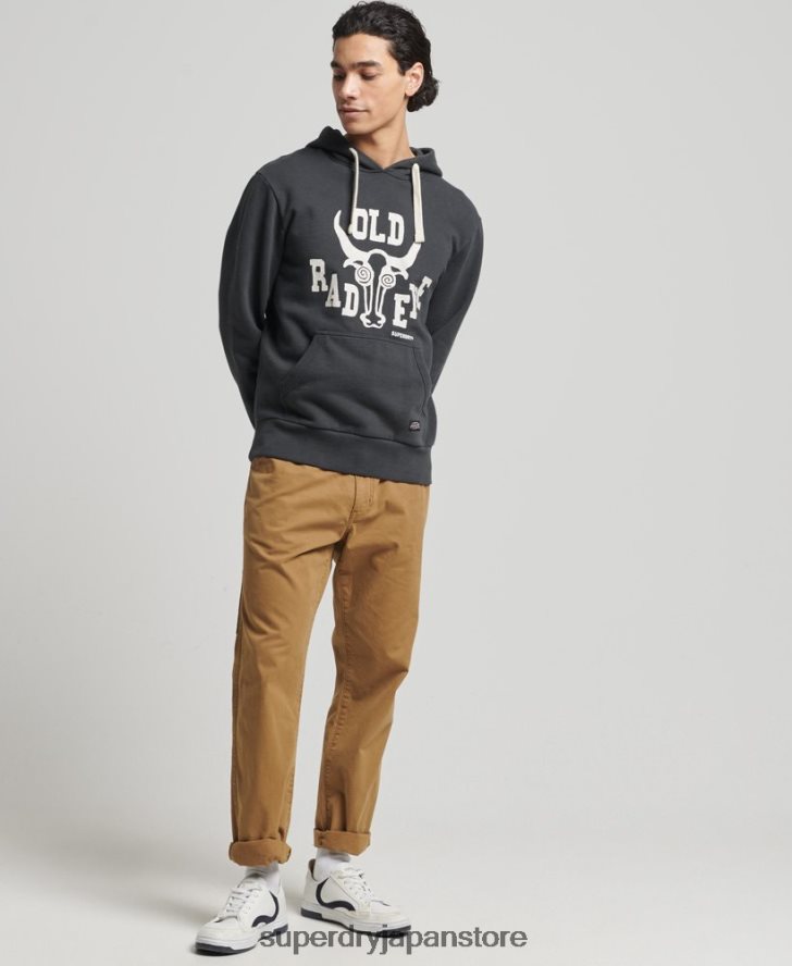 ヴィンテージサーフランチェロパーカー 男性 Superdry 衣類 濃い灰色 2J62PZ860