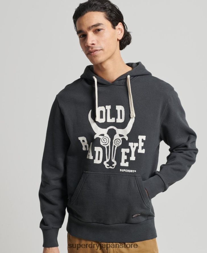 ヴィンテージサーフランチェロパーカー 男性 Superdry 衣類 濃い灰色 2J62PZ860