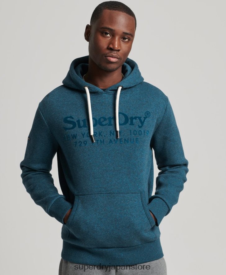 会場色調のパーカー 男性 Superdry 衣類 青 2J62PZ862