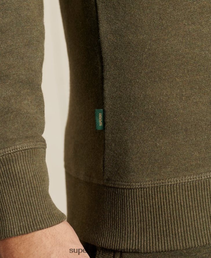 オーガニックコットン ヴィンテージロゴ クルースウェットシャツ 男性 Superdry 衣類 カーキ 2J62PZ865