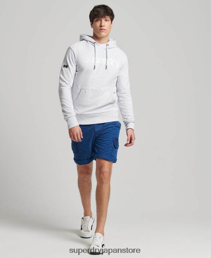 コアロゴ ノンブラッシュパーカー 男性 Superdry 衣類 ライトグレー 2J62PZ866