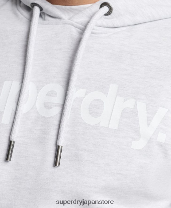 コアロゴ ノンブラッシュパーカー 男性 Superdry 衣類 ライトグレー 2J62PZ866