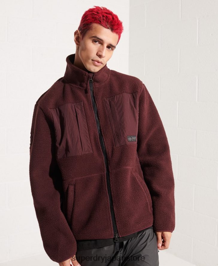 エクスペディションフリースジャケット 男性 Superdry 衣類 赤 2J62PZ867