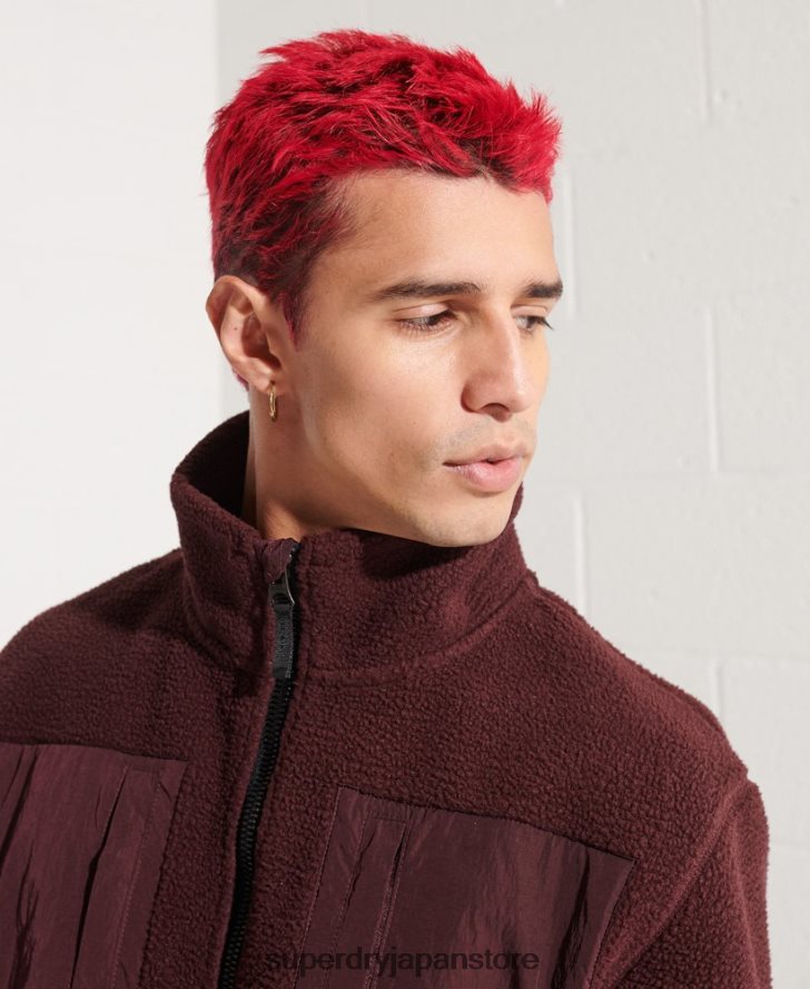 エクスペディションフリースジャケット 男性 Superdry 衣類 赤 2J62PZ867