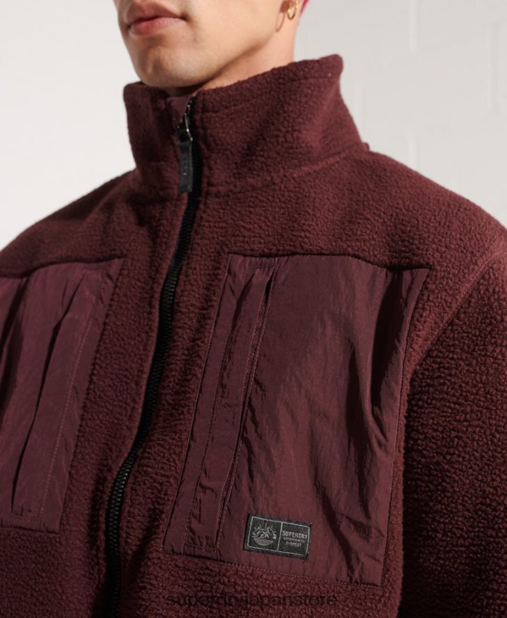 エクスペディションフリースジャケット 男性 Superdry 衣類 赤 2J62PZ867