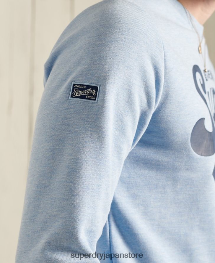 カレッジクルーネックスウェットシャツ 男性 Superdry 衣類 青 2J62PZ870