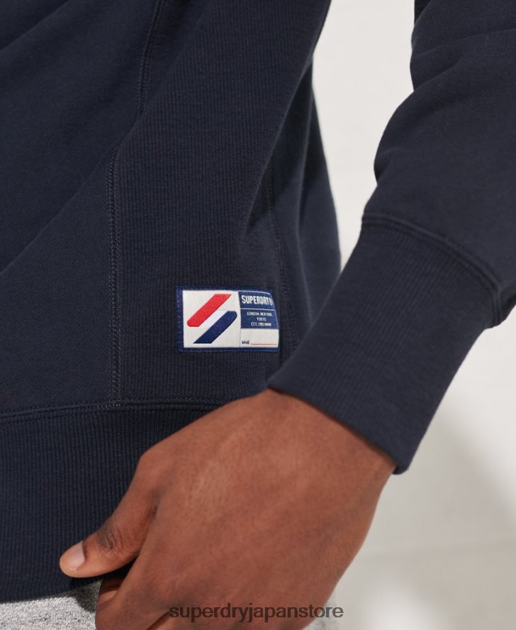 スポーツトゥルーバーシティクルースウェットシャツ 男性 Superdry 衣類 海軍 2J62PZ871