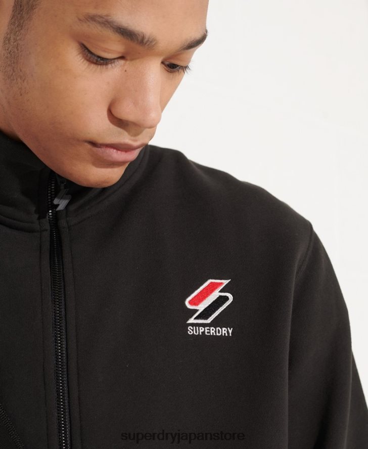 スポーツスタイルエッセンシャルトラックトップ 男性 Superdry 衣類 黒 2J62PZ872