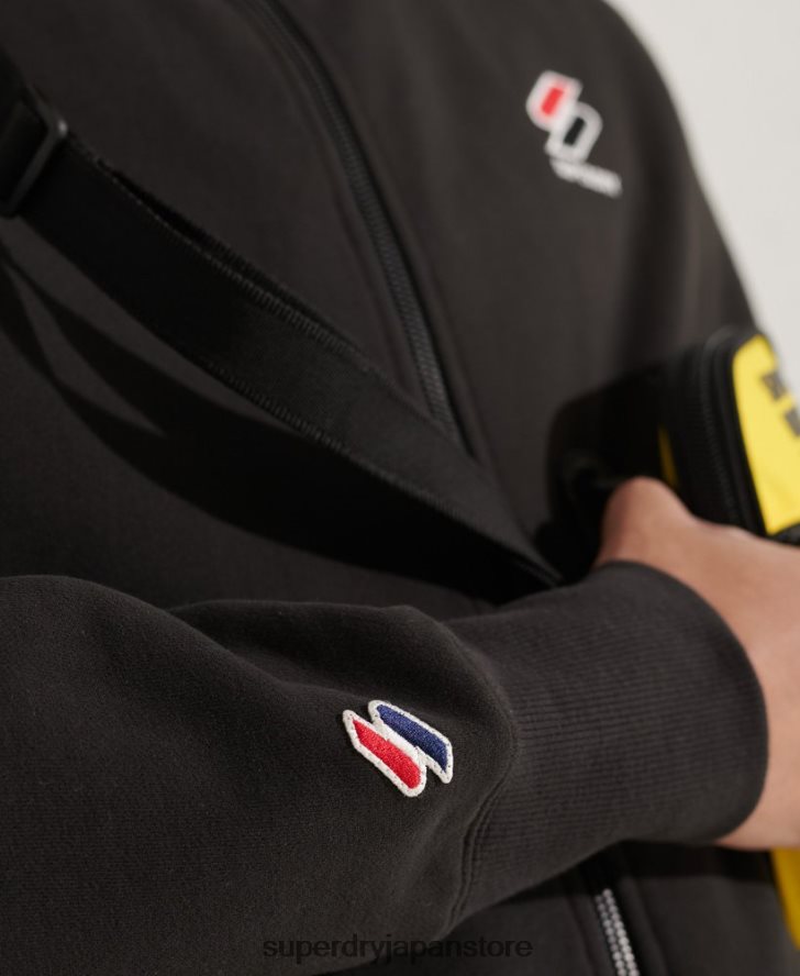 スポーツスタイルエッセンシャルトラックトップ 男性 Superdry 衣類 黒 2J62PZ872
