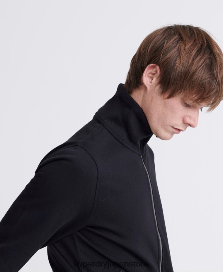集団ループバックトラックトップ 男性 Superdry 衣類 黒 2J62PZ876