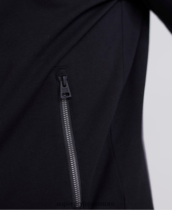 集団ループバックトラックトップ 男性 Superdry 衣類 黒 2J62PZ876