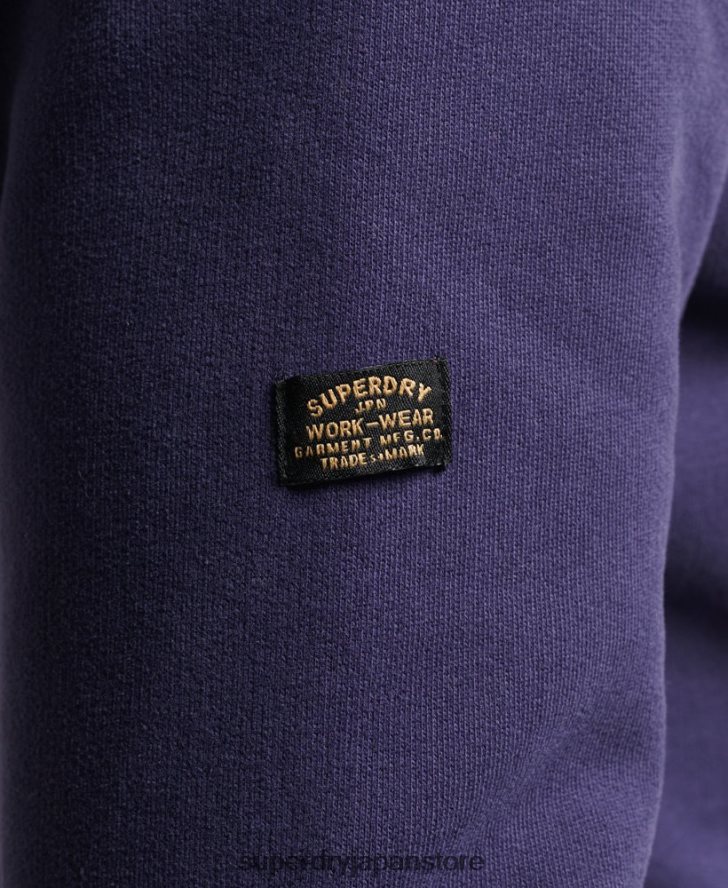 ヴィンテージスクリプトスタイルのパーカー 男性 Superdry 衣類 海軍 2J62PZ882