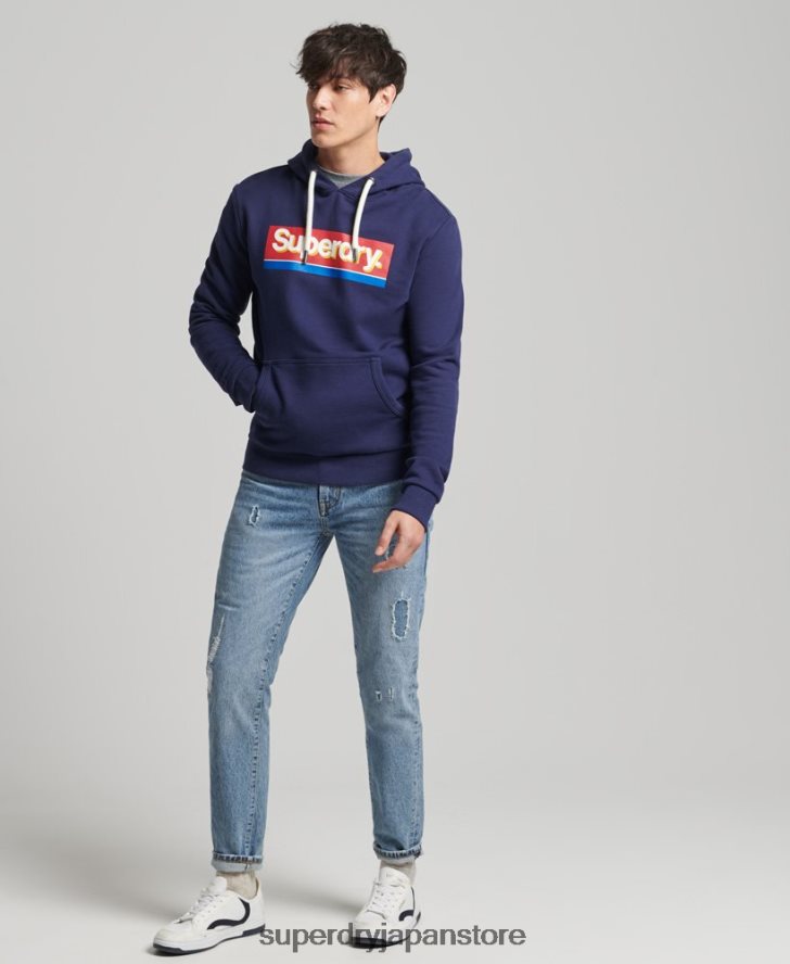 ヴィンテージコアロゴシーズンパーカー 男性 Superdry 衣類 海軍 2J62PZ883