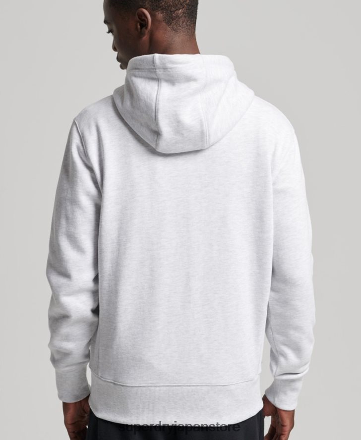 コードエッセンシャルジップパーカー 男性 Superdry 衣類 ライトグレー 2J62PZ887