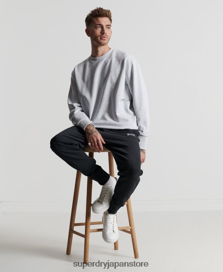 リサイクルマイクロミッドクルースウェットシャツ 男性 Superdry 衣類 ライトグレー 2J62PZ890
