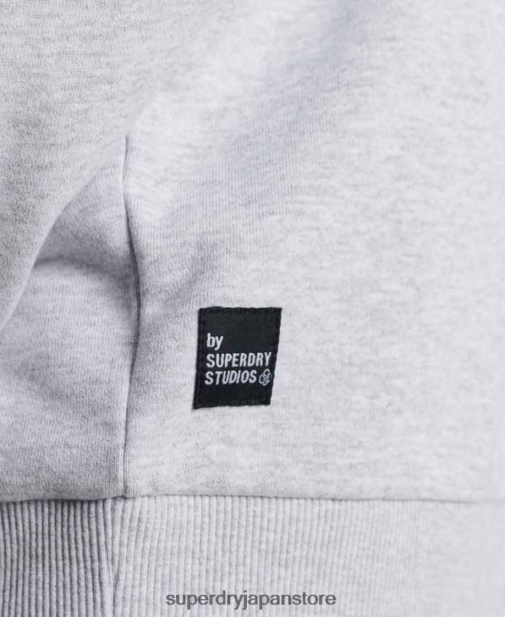 リサイクルマイクロミッドクルースウェットシャツ 男性 Superdry 衣類 ライトグレー 2J62PZ890