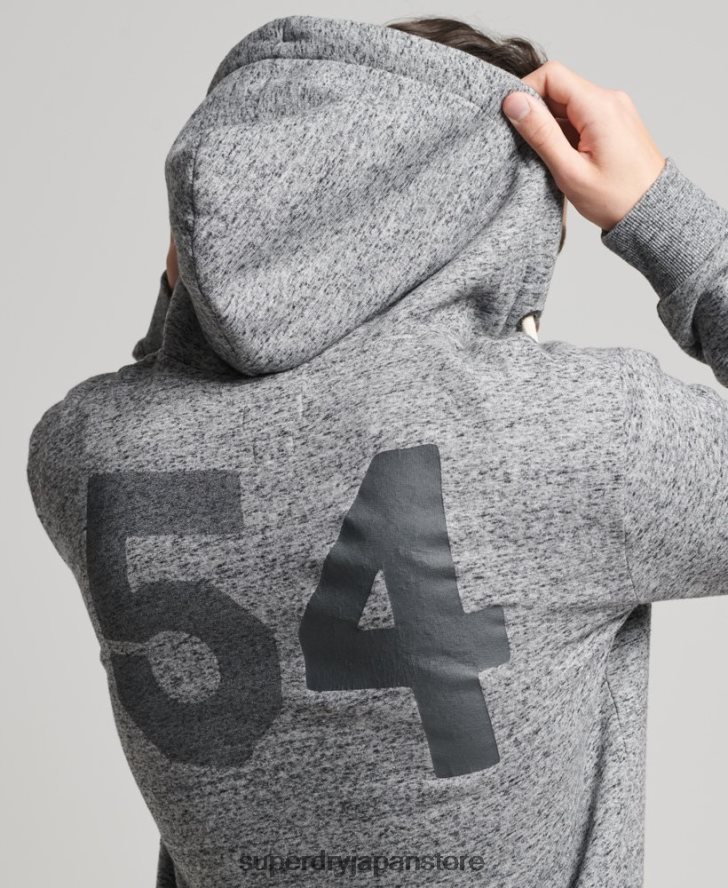 スクリプトスタイルカレッジジップパーカー 男性 Superdry 衣類 ライトグレー 2J62PZ892