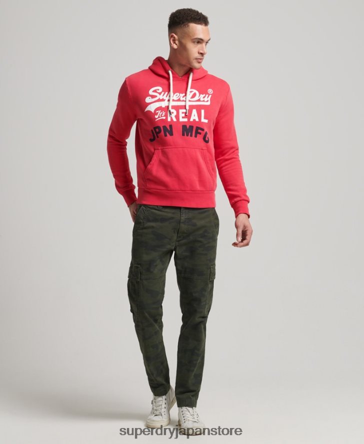 ヴィンテージロゴアメリカンクラシックパーカー 男性 Superdry 衣類 赤 2J62PZ894