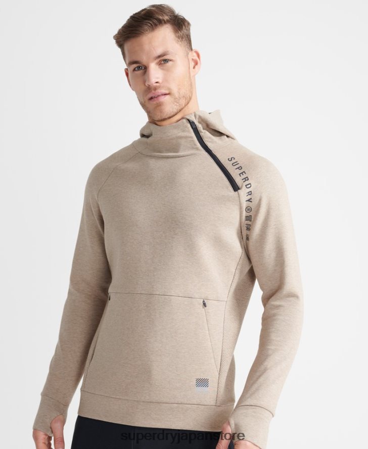 トレーニングジムテックパーカー 男性 Superdry 衣類 グレー 2J62PZ897