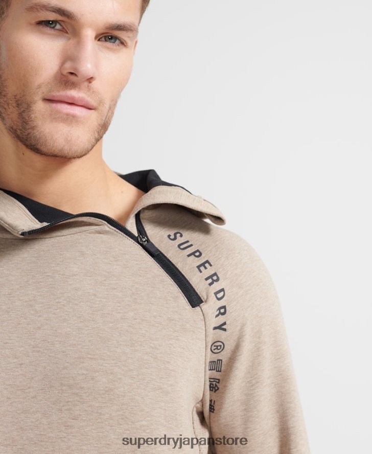 トレーニングジムテックパーカー 男性 Superdry 衣類 グレー 2J62PZ897
