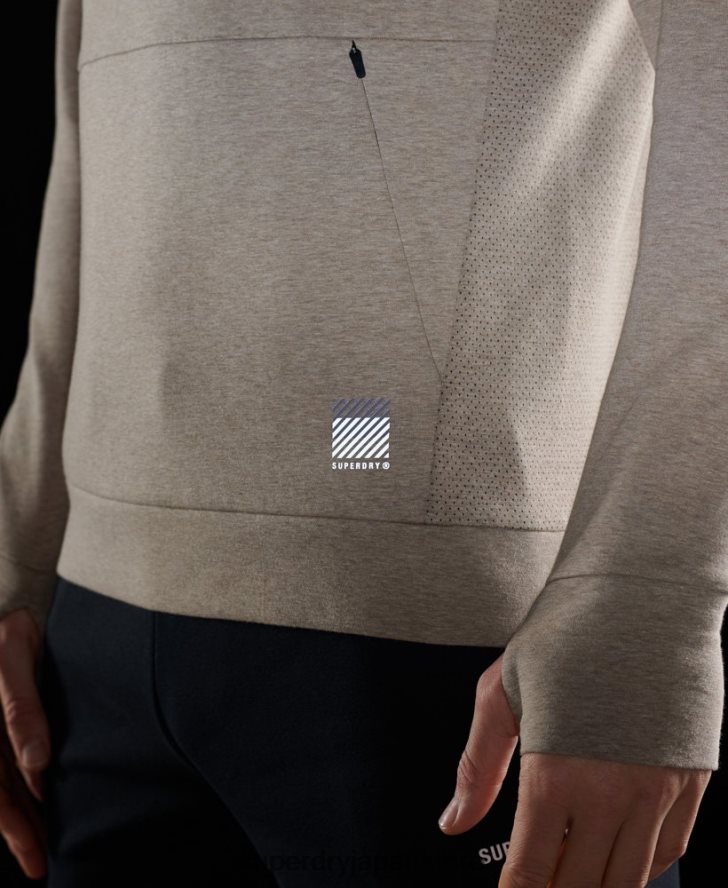 トレーニングジムテックパーカー 男性 Superdry 衣類 グレー 2J62PZ897