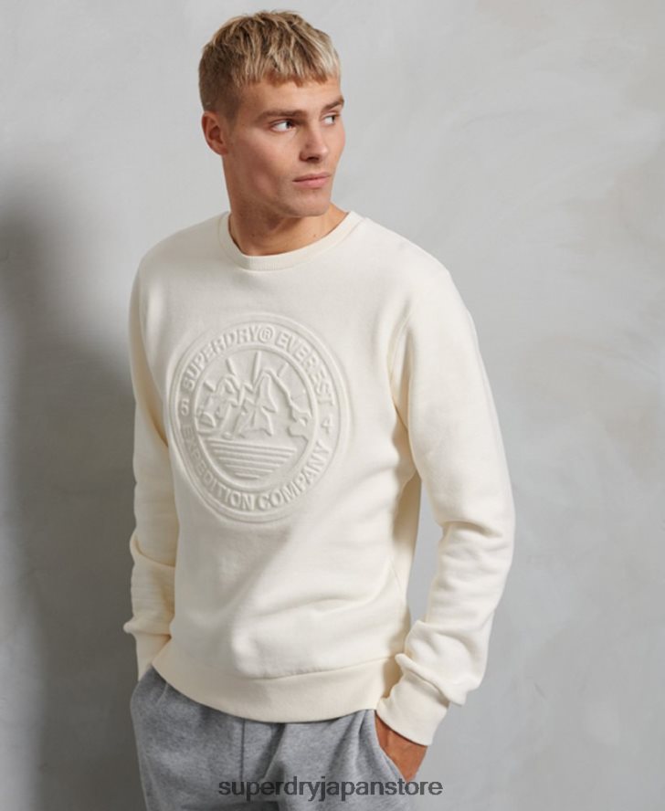 エベレストクルースウェットシャツ 男性 Superdry 衣類 クリーム 2J62PZ899