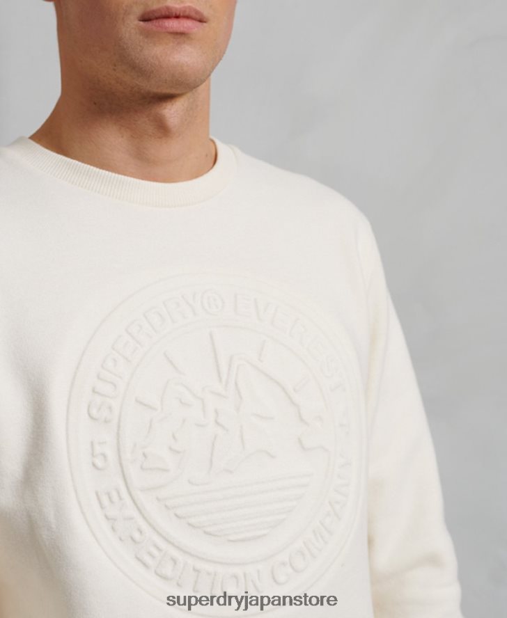 エベレストクルースウェットシャツ 男性 Superdry 衣類 クリーム 2J62PZ899
