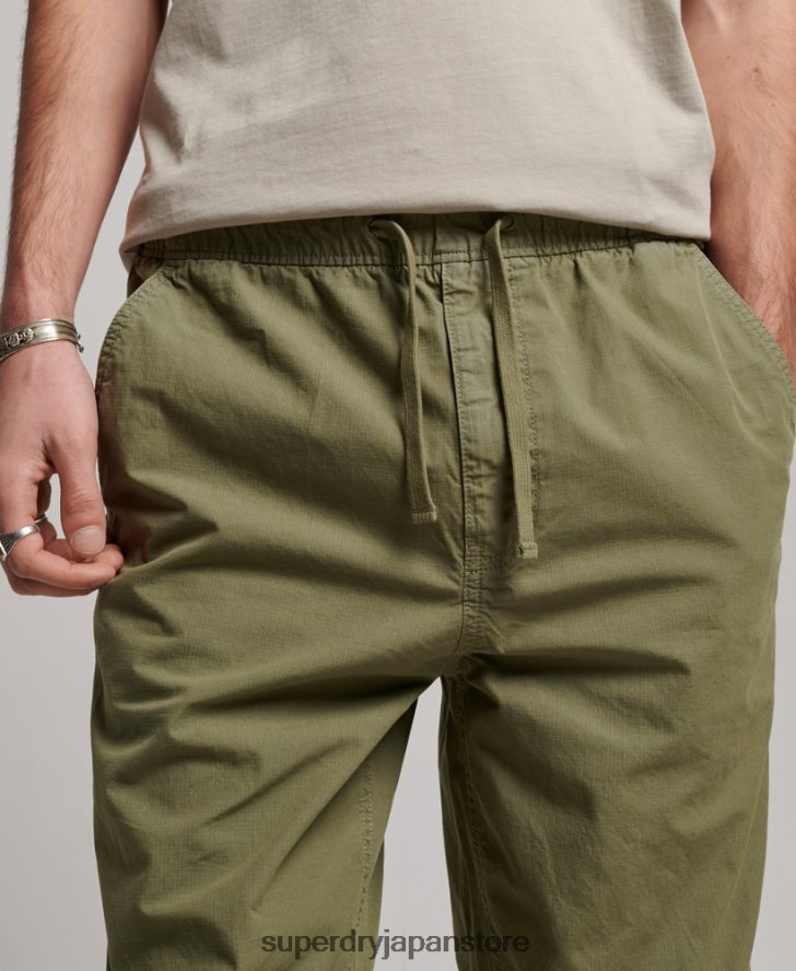 ウーブンジョガー 男性 Superdry 衣類 カーキ 2J62PZ8
