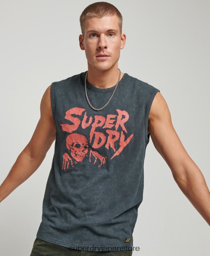 ヴィンテージ ローファイ フライヤー ベスト 男性 Superdry 衣類 黒 2J62PZ9