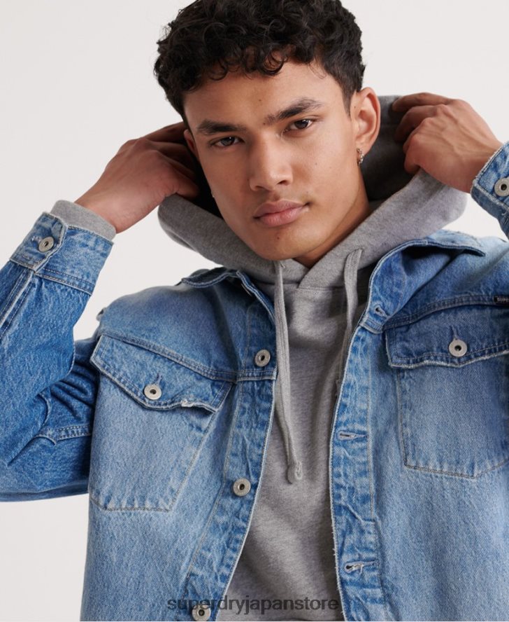 スーパーステートパーカー 男性 Superdry 衣類 グレー 2J62PZ902