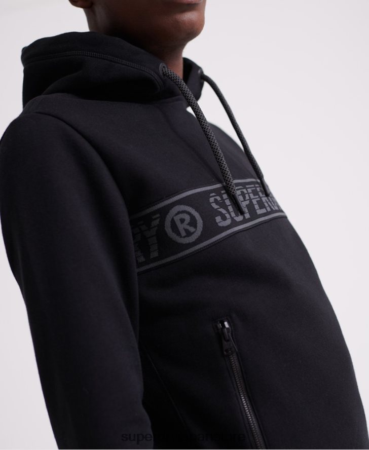 ユニバーサルテープパーカー 男性 Superdry 衣類 黒 2J62PZ903