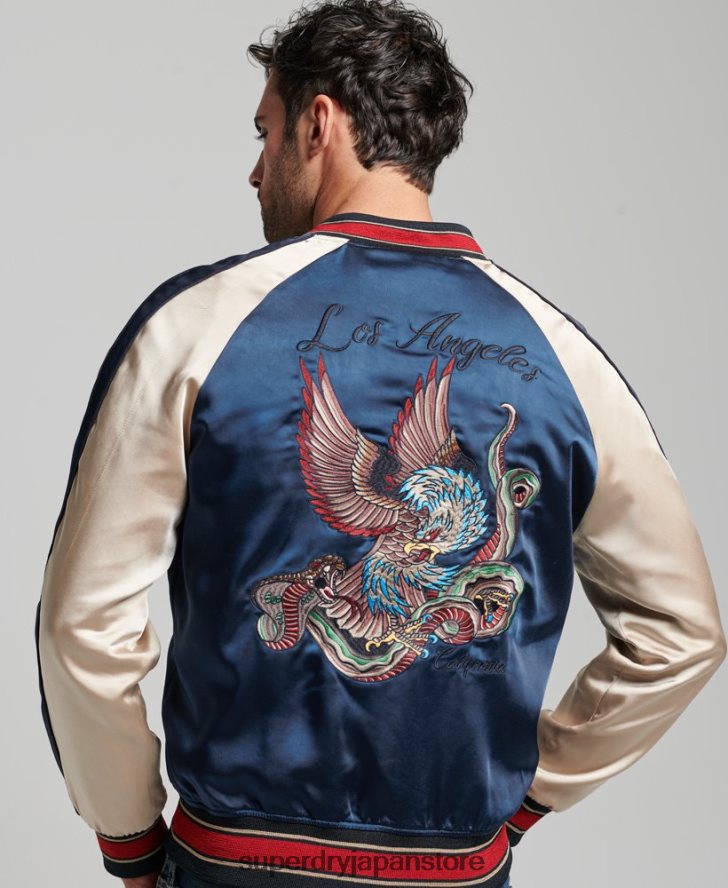 スカジャンジャケット 男性 Superdry 衣類 濃紺 2J62PZ904