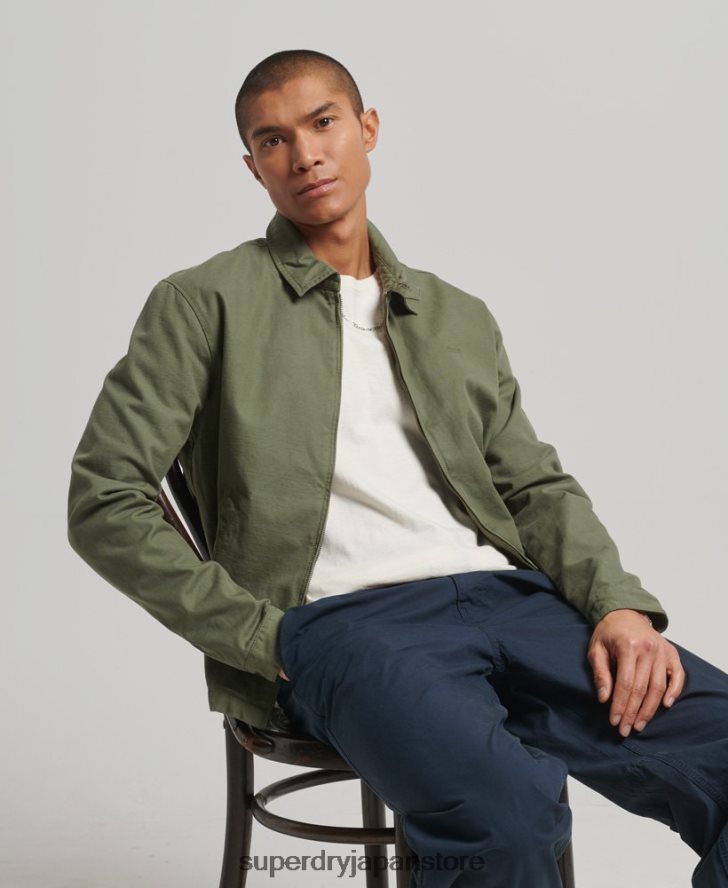 クラシックなハリントンジャケット 男性 Superdry 衣類 カーキ 2J62PZ905